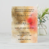 結婚式招待状 |水はっきりした色スクリプト 招待状 (スタンド正面)