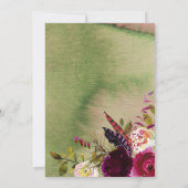 結婚式招待状|水彩フローラボ素朴ホ 招待状 (裏面)