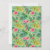 結婚式招待状 | 熱帯水彩花卉 招待状 (裏面)