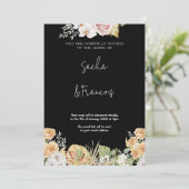 結婚式招待状 |白いフローラと緑 招待状 (スタンド正面)