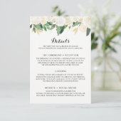 結婚式招待状 白い花 - 詳細カード 招待状 (スタンド正面)