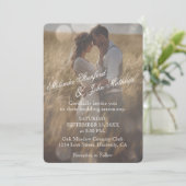 結婚式招待状 |白シンプル文字 招待状 (スタンド正面)