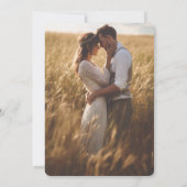 結婚式招待状 |白シンプル文字 招待状 (裏面)