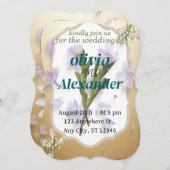 結婚式招待状（白色） (正面/裏面)