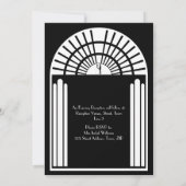 結婚式招待状-白黒アールデコスタイル 招待状 (裏面)