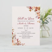 結婚式招待状、秋イン・ラブ結婚ズ 招待状 (スタンド正面)