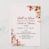 結婚式招待状、秋イン・ラブ結婚ズ 招待状 (正面/裏面)