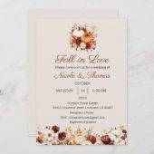 結婚式招待状、秋イン・ラブ結婚ズ 招待状 (正面/裏面)