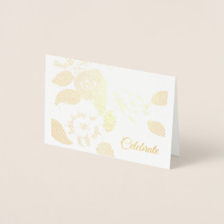 結婚式招待状 箔カード