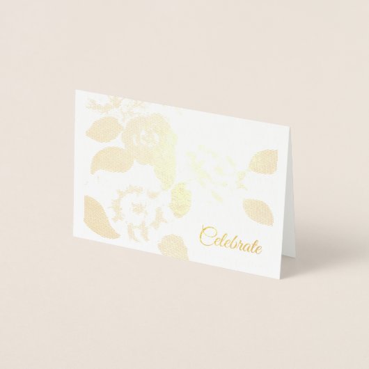 結婚式招待状 箔カード (正面)