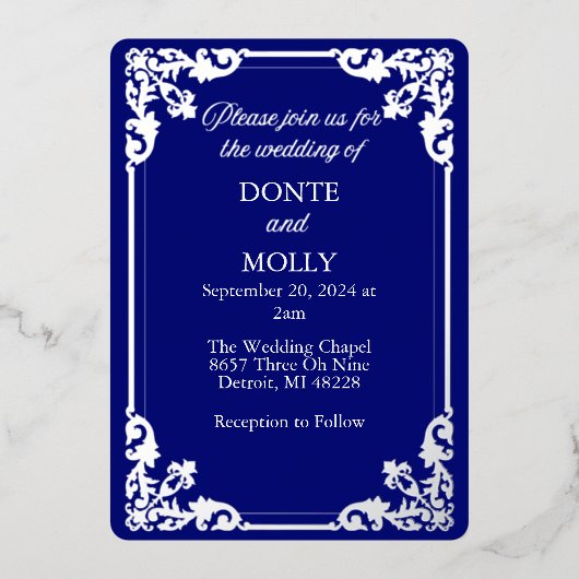 結婚式招待状 箔招待状 (正面)