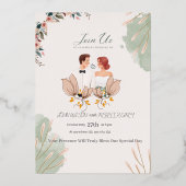 結婚式招待状 箔招待状 (正面)