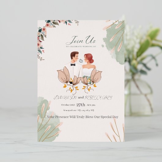 結婚式招待状 箔招待状 (立ち正面)