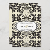 結婚式招待状:: 精通した6P 招待状 (正面/裏面)