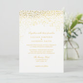 結婚式招待状-紙吹雪 – 白 招待状 (スタンド正面)