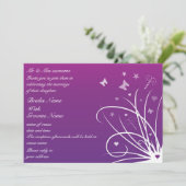 結婚式招待状-紫の蝶の渦 招待状 (スタンド正面)
