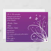 結婚式招待状-紫の蝶の渦 招待状 (正面/裏面)