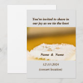 結婚式招待状「結び目を結ぶ時に参加しよう」 招待状 (正面/裏面)