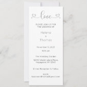 結婚式招待状、結婚の固定、ハート 招待状 (正面)