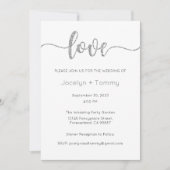 結婚式招待状、結婚の固定、ハート 招待状 (正面)