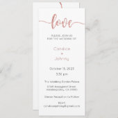 結婚式招待状、結婚の固定、ハート 招待状 (正面/裏面)