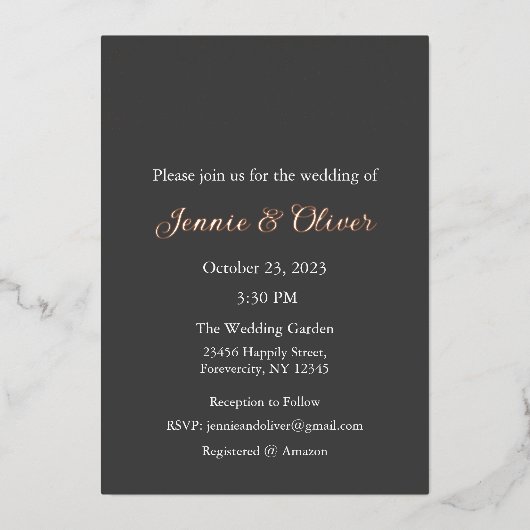 結婚式招待状,結婚の固定，ホイル，レース 箔招待状 (正面)