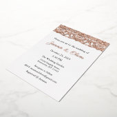 結婚式招待状,結婚の固定，ホイル，レース 箔招待状 (回転した状態)