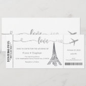 結婚式招待状、結婚の文房具、愛 招待状 (正面/裏面)