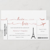 結婚式招待状、結婚の文房具、愛 招待状 (正面/裏面)