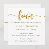 結婚式招待状、結婚の文房具、愛 招待状 (正面/裏面)