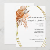 結婚式招待状、結婚の文房具、花嫁 招待状 (正面/裏面)