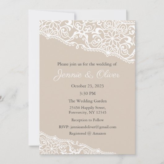 結婚式招待状、結婚の文房具、花嫁 招待状 (正面)