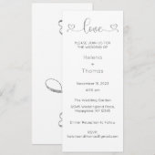 結婚式招待状, 結婚式ステーショナリー, ハート 招待状 (正面/裏面)