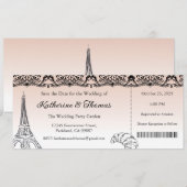 結婚式招待状, 結婚式ステーショナリー, パリ 招待状 (正面/裏面)