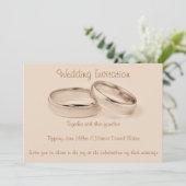 結婚式招待状（結婚指輪付き） 招待状 (スタンド正面)