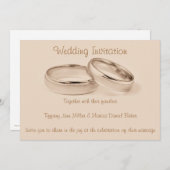 結婚式招待状（結婚指輪付き） 招待状 (正面/裏面)