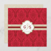 結婚式招待状::美しいSQ 1 招待状 (正面/裏面)