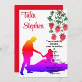 結婚式招待状(花嫁と花婿) 招待状 (正面/裏面)