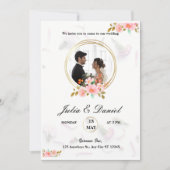 結婚式招待状(花) 招待状 (正面)