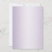 結婚式招待状 | 薄紫きらめくストライプモノグラム 招待状 (裏面)