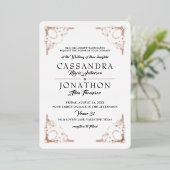 結婚式招待状 – 詩とアールヌーボー 箔招待状 (立ち正面)