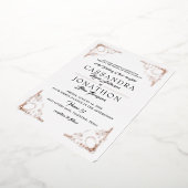 結婚式招待状 – 詩とアールヌーボー 箔招待状 (回転した状態)