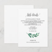 結婚式招待状 - 詳細カード エンクロージャーカード (正面/裏面)