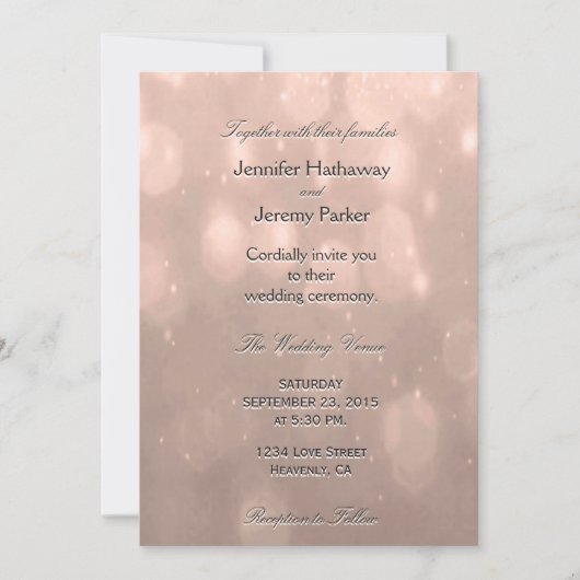 結婚式招待状 |赤面《写真》ぼけ味 招待状 (正面)