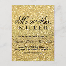 結婚式招待状-金ゴールドグラム 招待状