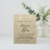 結婚式招待状-金ゴールドGlitすてきな2 招待状 (スタンド正面)