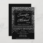 結婚式招待状 |銀色の星々 招待状 (正面/裏面)