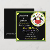 結婚式招待状-長く、幸せな人間関係のジンクス 招待状 (正面/裏面)