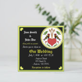 結婚式招待状-長く、幸せな人間関係のジンクス 招待状 (スタンド正面)