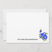 結婚式招待状 青い蘭の花 結婚式の花 招待状 (裏面)